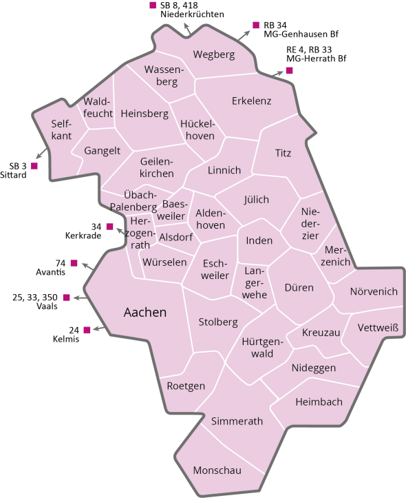 Karte AVV-Gebiet