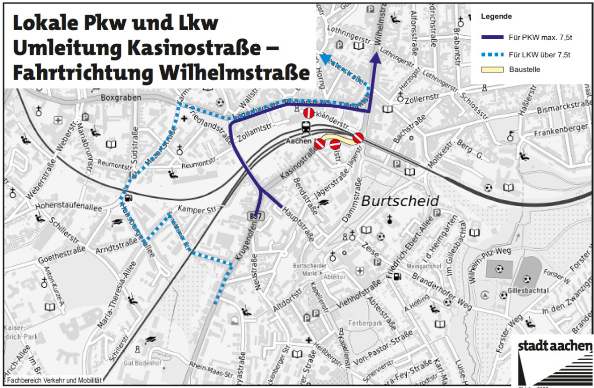 Neu_Lokale Umleitung Richtung Wilhelmstraße