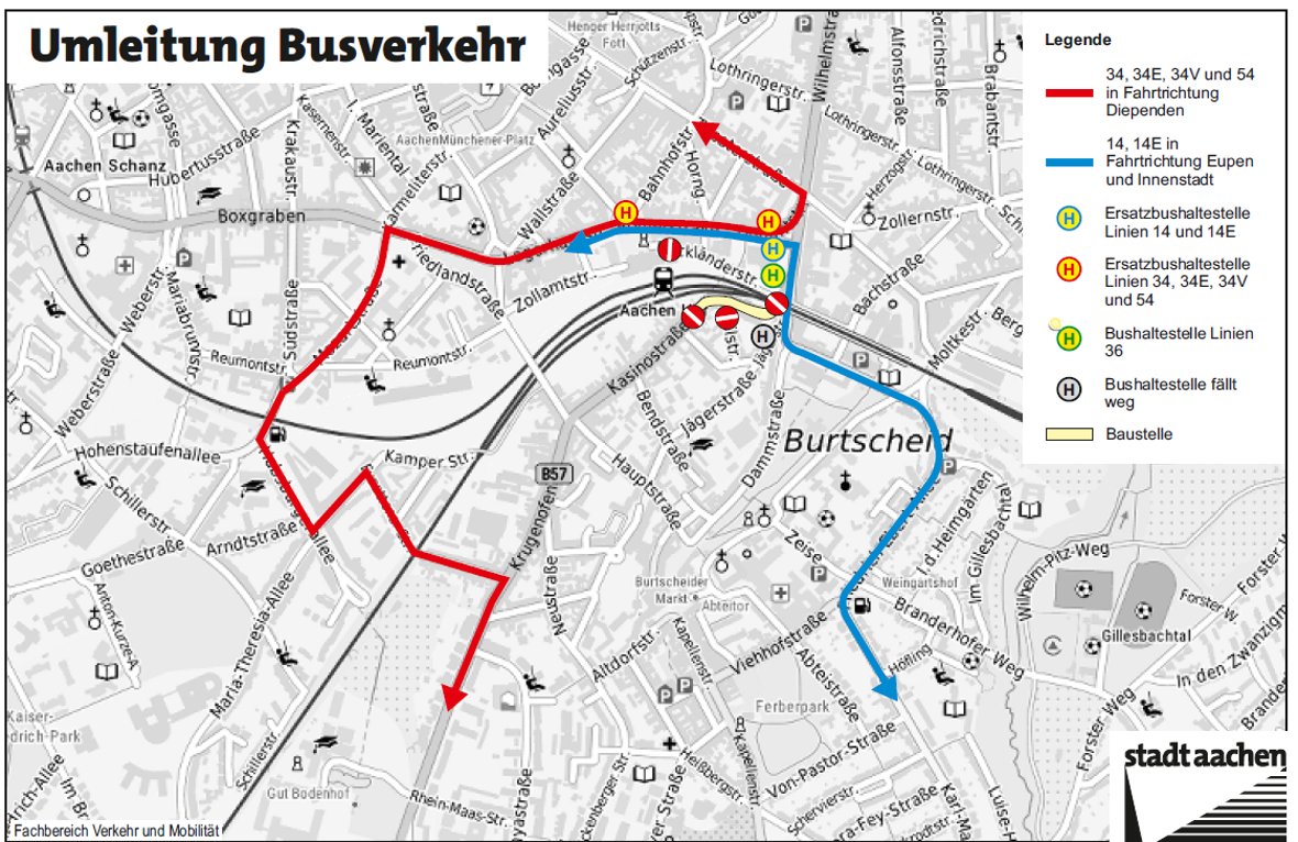 Umleitung Busverkehr