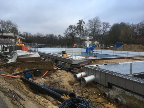Arbeiten am Becken