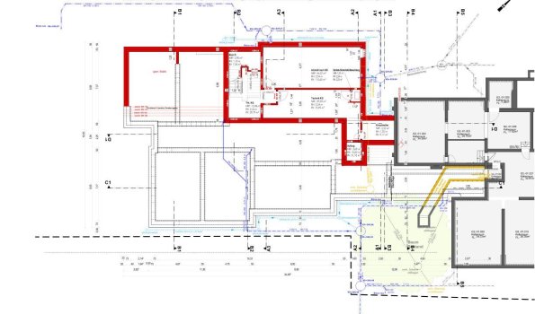 Grundriss Kellergeschoss der Erweiterung