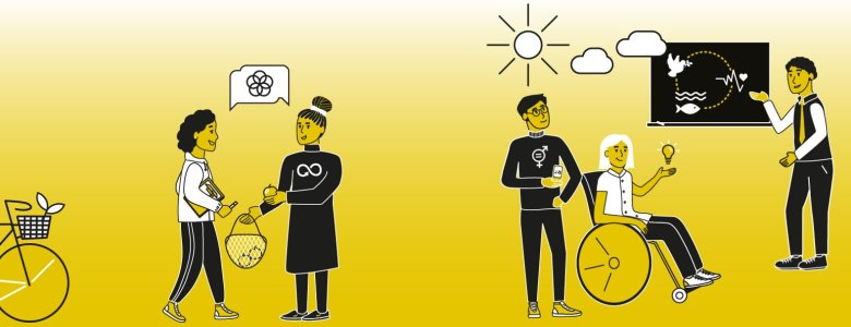 Grafik für das Projekt "ACtive for Future" im Rahmen der Bildung für nachhaltige Entwicklung.