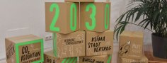 Oecherlab Klimaneutralität Kartons mit der Zukunftsperspektive Aachen Klimaneutral bis 2030