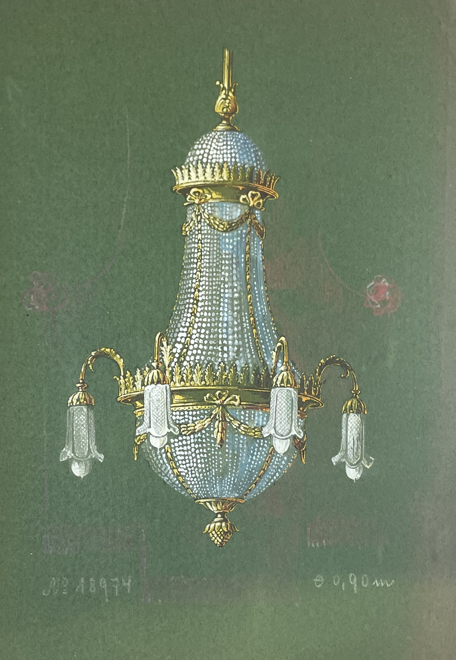 Zeichnung eines Leuchters