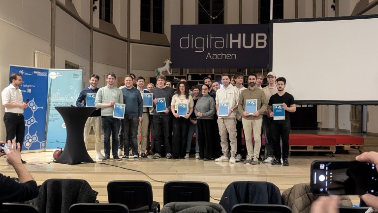 Mit einem inspirierenden Finale endete der Smart City Ideenwettbewerb 2024/25 im digitalHUB Aachen.