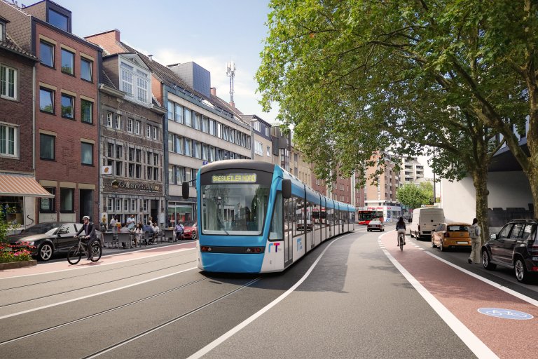 Regiotram in Franzstraße Regiotram Franzstraße