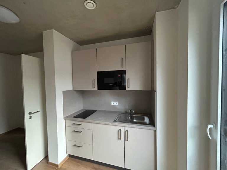 Eine Pantryküche in einer Neubauwohnung